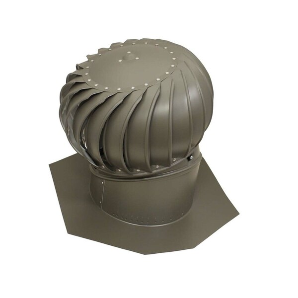 Air Vent Air Hawk 18.4 in. H X 12 in. D Weatherwood Aluminum Turbine and Base TIBS0G00 - main